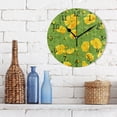 thumbnail image 6 of Yellow Buttercups Round Wall Clock Silent Analog Battery Operated Gold Pointer Home Decor 9.84" Diameter, 6 of 11