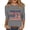 Dark Gray, variant on Minjewel 250th Anniversary USA Summer Tops for Women - Fashionable Casual Three Quarter Sleeve Print Neck Sweater - USA Independence Day Pullover,Red S