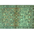 thumbnail image 1 of Ahgly Company Machine Washable Indoor Rectangle Persian Turquoise Blue Traditional Area Rugs, 4' x 6', 1 of 4