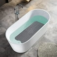 thumbnail image 4 of Bathtub Mat Non Slip, Bath Mats for Tub, Shower Mat with Drain Holes Suction Cups, Machine Washable, Phthalate Free, 34.6 X 15.7 Inches, Clear Black, 4 of 5