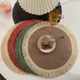 thumbnail image 4 of Manteles individuales de yute navideños, posavasos negros de algodón tejido, estilo bohemio, decoración de mesa para bar y restaurante, 4 of 5
