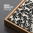 thumbnail image 4 of PixonSign Framed Canvas Print Wall Art Duotone Minimal Vintage Forest Leaf Collage Abstract Shapes Illustrations Modern Art Boho Decorative Chic for Living Room, Bedroom, Office - 16"x24" NATURAL, 4 of 5