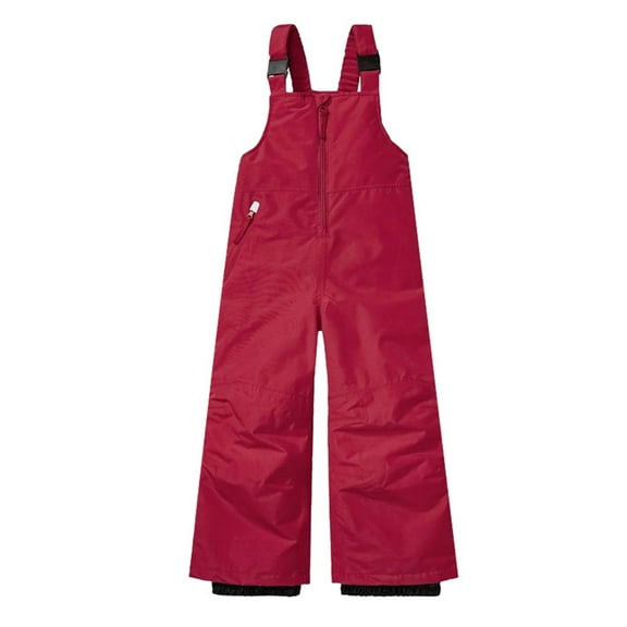Zhuashum Pants For Girl 110 Solid Color Ski Pants Outdoor Sports Jumpsuit With Overalls Durable Girl Clothes Hot Pink