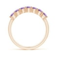 thumbnail image 2 of ANGARA Natural 0.7 Ct. Amethyst Non Eternity Stackable Ring in 14K Rose Gold for Women (Ring Size: 6), 2 of 9