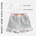 thumbnail image 3 of FORMRS Boys Swim Trunks Quick Dry Mesh Liner Boardshorts Sizes XS-XL, Beige Butterflies, 3 of 7