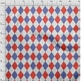 thumbnail image 5 of oneOone Rayon Navy Blue & Red Fabric Check Argyle Craft Projects Decor Fabric Printed By The Yard 56 Inch Wide, 5 of 5
