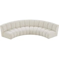 thumbnail image 6 of Maklaine Contemporary Cream Boucle Fabric 4pc. Modular Sectional, 6 of 11