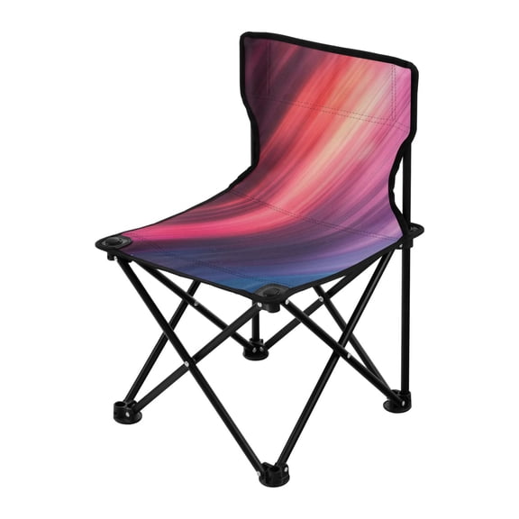 Outdoor Folding Chair 14.46x14.46x22.83 Inches, Camping Folding Chair Easy to Carry Ideal for Outdoor Picnics Camping Park Fishing Red Blue Lines