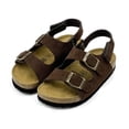 thumbnail image 2 of Toddler Sandals Girls Boys Cork Footbed Sandals Kids Adjustable Buckle Slippers Slip-On Open Toe Indoor Casual Flat Shoes Outdoor, 2 of 6