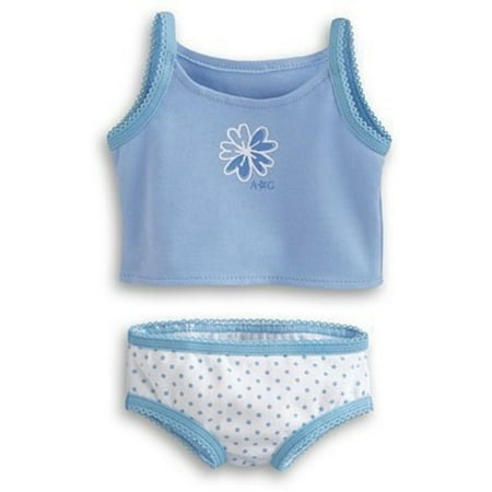 

american girl blue tank & brief set