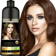 Herbishh Hair Color Shampoo–Chestnut Brown Natural Hair Dye Shampoo,500ml