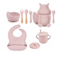 thumbnail image 1 of Babero de alimentación con ventosa de silicona perfke Libre de BPA Rosado, 1 of 4