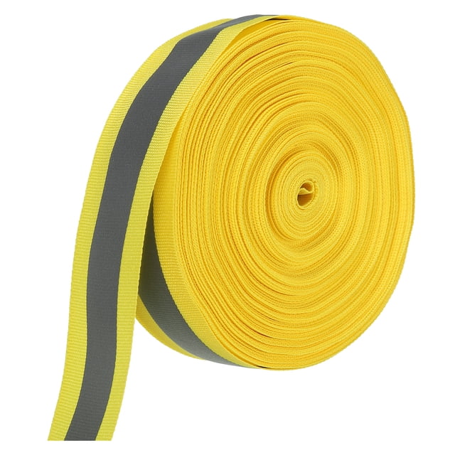 Unique Bargains Bande Réfléchissante, 30mm x 22 Yards Bande Réfléchissante, Jaune