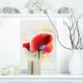 thumbnail image 1 of Beautiful Red Watercolor Poppy - Flowers Canvas Wall Artwork, 1 of 3