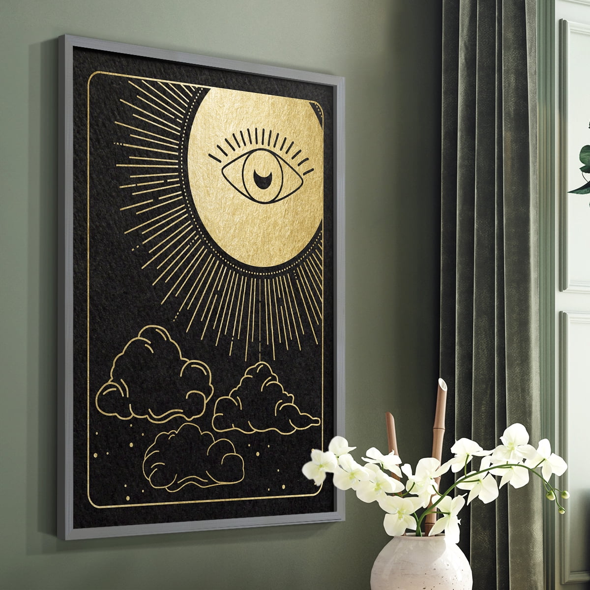 Celestial Eye in Paper Solid Wood 16 x 20 Framed Print