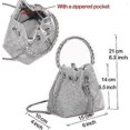 thumbnail image 5 of Bolsos de hombro Bolso bandolera Carteras Bolsos de mano Cristales Bolso de noche Plata, 5 of 5