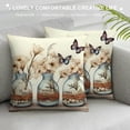 thumbnail image 3 of Creowell Flowers Butterflies Jars Pillow Cushion Covers Short Plush High-Quality 1PC for Sofa Couch Bedroom Car Home Decor 20x20in, 3 of 5