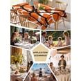thumbnail image 6 of Orange Geometric Tablecloth Rectangle Table Cloth 52x70, Waterproof Tablecloth Outdoor Table Cloth, Black White Striped Abstract Lines Art Washable Table Cover for Kitchen Dinning Party, 6 of 8