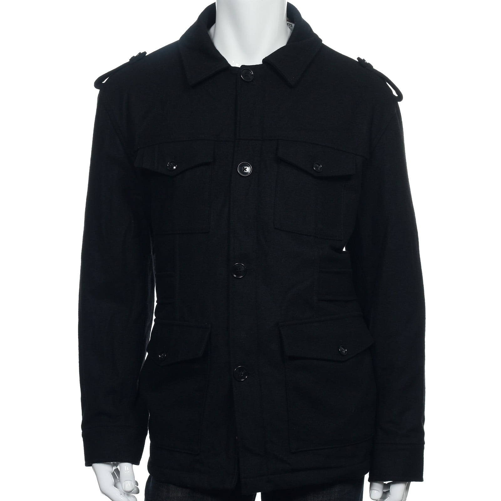 Perry Ellis Mens Wool Blend Top Car Coat Jacket 2XLarge Black Walmart