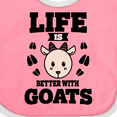 thumbnail image 4 of Inktastic Life is Better with Goats Boys or Girls Baby Bib, 4 of 4