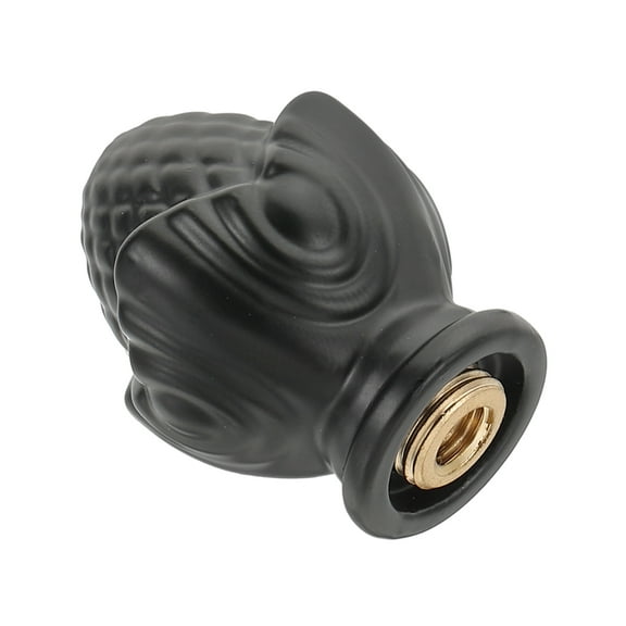 Uxcell 36 x 28mm  Lamp Finials Caps Knob, Solid Lamp Shade Top Decoration Screw Cap Nuts, Black 1 Set