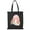 Black, variant on Anime Schoolgirl In Tears Tote Bag - Image by Shutterstock, One Size Cotton Canvas Tote Bag