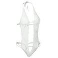 thumbnail image 2 of Avidlove Lingerie for Women Lace Bodysuit Halter One Piece Lingerie Sleepwear White S, 2 of 4