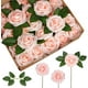 thumbnail image 1 of Flores artificiales, 50/30 piezas de flores artificiales, rosas ruborizadas, perfectas para bricolaje, ramos de boda, centros de mesa, fiestas de despedida de soltera, decoraciones de arreglos, 1 of 8