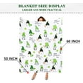 thumbnail image 5 of Happy St. Patrick''s Day Throw Flannel Blanket, Gnome Shamrock Fleece Blanket Fuzzy for Couch, Warm Cozy Lucky Clover Blanket Travel Bed Throws for Sofa, St. Patrick Day Decor, 50 x 60 Inches, 5 of 6