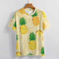 thumbnail image 3 of Lunarable Pineapple Women's Short Sleeve T-Shirt Crew Neck Casual Summer Trendy Loose Fit Tops, 3 of 6