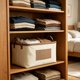thumbnail image 4 of Foldable Storage Basket With Handle For Wardrobe Shelf Nursery Bedroom Living Room, 4 of 6