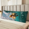 thumbnail image 2 of Rateoe Long Body Pillow Cover, 20x54 Inches Body Pillow Cases, Soft Brushed Microfiber Zipper Design, Underwater Swimming Duck -Pillows Not Included, 2 of 7
