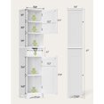 thumbnail image 4 of Tall Bathroom Cabinet with Adjustable Shelves - Stylish White Storage Cabinet with Doors, Perfect for Bathroom, Kitchen, or Living Room, 4 of 7