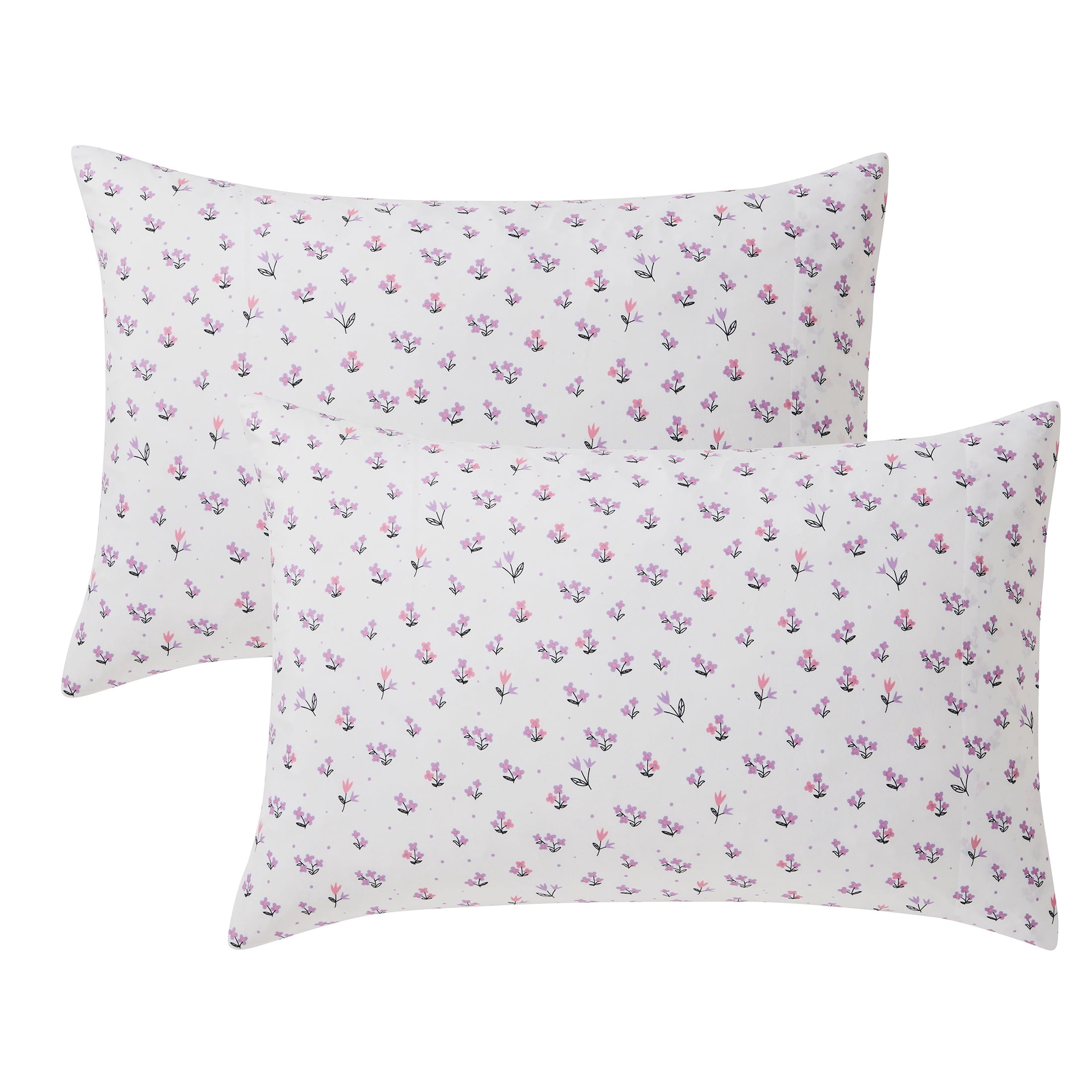 Hallmark Flower Garden 4-Piece Adult Multicolor Microfiber Bed Sheet Set, Queen