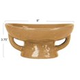 thumbnail image 2 of Pedestal/Cuenco Con Patas De Gres Creative Co-Op Con Asas, Esmalte Reactivo, Color Topo, 2 of 5
