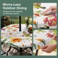 thumbnail image 5 of Spring Floral Hummingbird Round Outdoor Tablecloth with Umbrella Hole Zipper, Pastoral Rustic Botanical Flowers Elastic Fitted Table Cover, Waterproof Table Cloth for Patio Picnic Party Fits 45"-54", 5 of 9