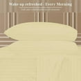 thumbnail image 2 of Luxury 2 Piece Pillowcase 100% Egyptian Cotton 800 Thread Count King Size Pillowcase (20" X 40") inches - Ivory Stripe, 2 of 6