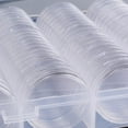 thumbnail image 3 of CUITING 100 Pieces 30mm Silver Coin Holder Clear Coin Capsules Storage Container Coin Case with Gasket and Plastic Storage Organizer Box for Coin Collection Supplies Coin Holders for Coll, 3 of 8