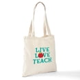 thumbnail image 6 of CafePress - Live,Love, Teach Tote Bag - Unisex Canvas Tote Bag, Beige, 1-Piece, 6 of 6