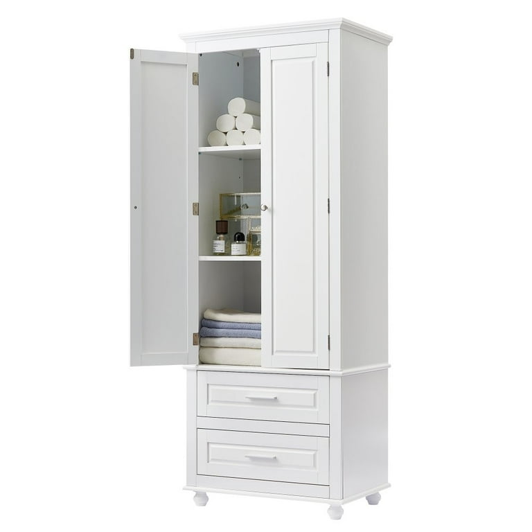 yklvkn　棚 Amazon.com: Yaheetech Bathroom Floor Cabinet, Large Storage