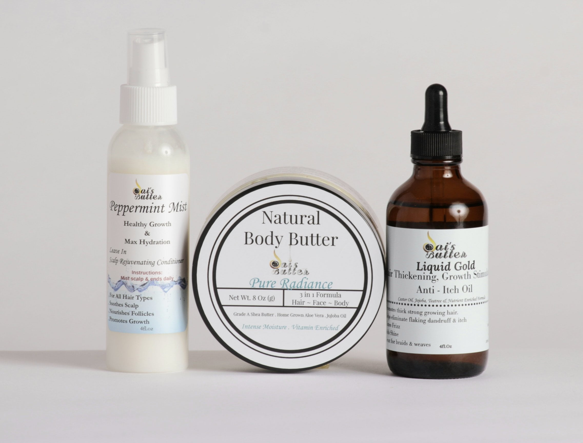 3 in 1 Body Butter, Oil & Leavein