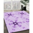 thumbnail image 3 of Ahgly Company Machine Washable Indoor Square Transitional Heliotrope Purple Area Rugs, 3' Square, 3 of 7