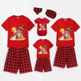 thumbnail image 1 of Pijamas familiares a juego de Navidad, conjuntos de Pijamas cortos, negro y rojo, en julio, 1 of 3