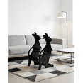 thumbnail image 2 of 【Mulaibdin】Black Adjustable Height Toddler 2 Step Stool, Wooden Kids Learning Standing Tower with Handrails, Multi-Scene Helper Stool for Kitchen Counter, Bathroom Sink & Toilet Potty Training, 2 of 8
