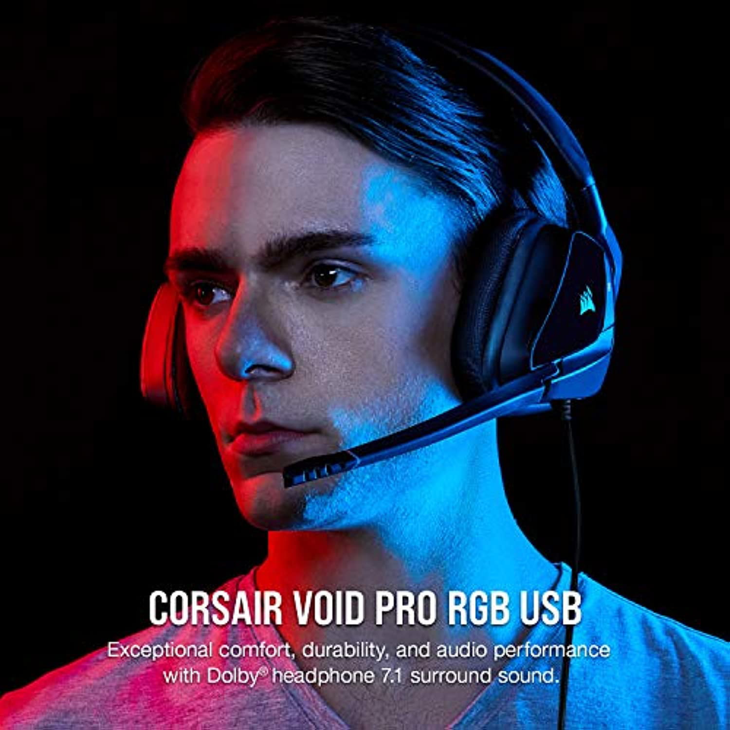 Bedøvelsesmiddel paperback uvidenhed Corsair Void Pro Rgb Usb Gaming Headset - Dolby 7.1 Surround Sound  Headphones For Pc - Discord Certified - 50Mm Drivers - Carbon - Walmart.com