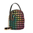 thumbnail image 7 of FORMRS Crossbody Bag for Women Quilted Travel Shoulder Cell Phone Purse with Chain Strap Handbag, Pink Block Pattern, 7 of 7