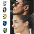 thumbnail image 2 of Earrings Bradem Stainless Mens Womens Hoop Earrings Piercings 5 Pairs Fashion Cool Men's Hoop Earrings Casual Jewelry, Lady Earrings , White 10 Earrings, One Size, 2 of 8