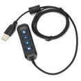 H901 USB Plug QD Cable Adaptor Adjustable Volume Call Center Headset