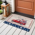 thumbnail image 4 of 2x3 Ft Entryway Area Rug, Independence Day Kitchen Rug Runner Washable Floor Mat, 4th of July Red Truck Flag Wooden Non Slip Indoor Door Mat Throw Carpet for Bathroom Living Room Bedroom, 4 of 8