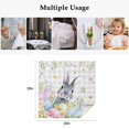 thumbnail image 5 of Easter Cloth Napkins, Spring Rabbit Eggs Flowers Leaves Grey Plaid Washable and Reusable Dinner Napkins Set of 4, Table Napkin for Kitchen Party Birthday Wedding Hotel Housewarming 20"x20", 5 of 9
